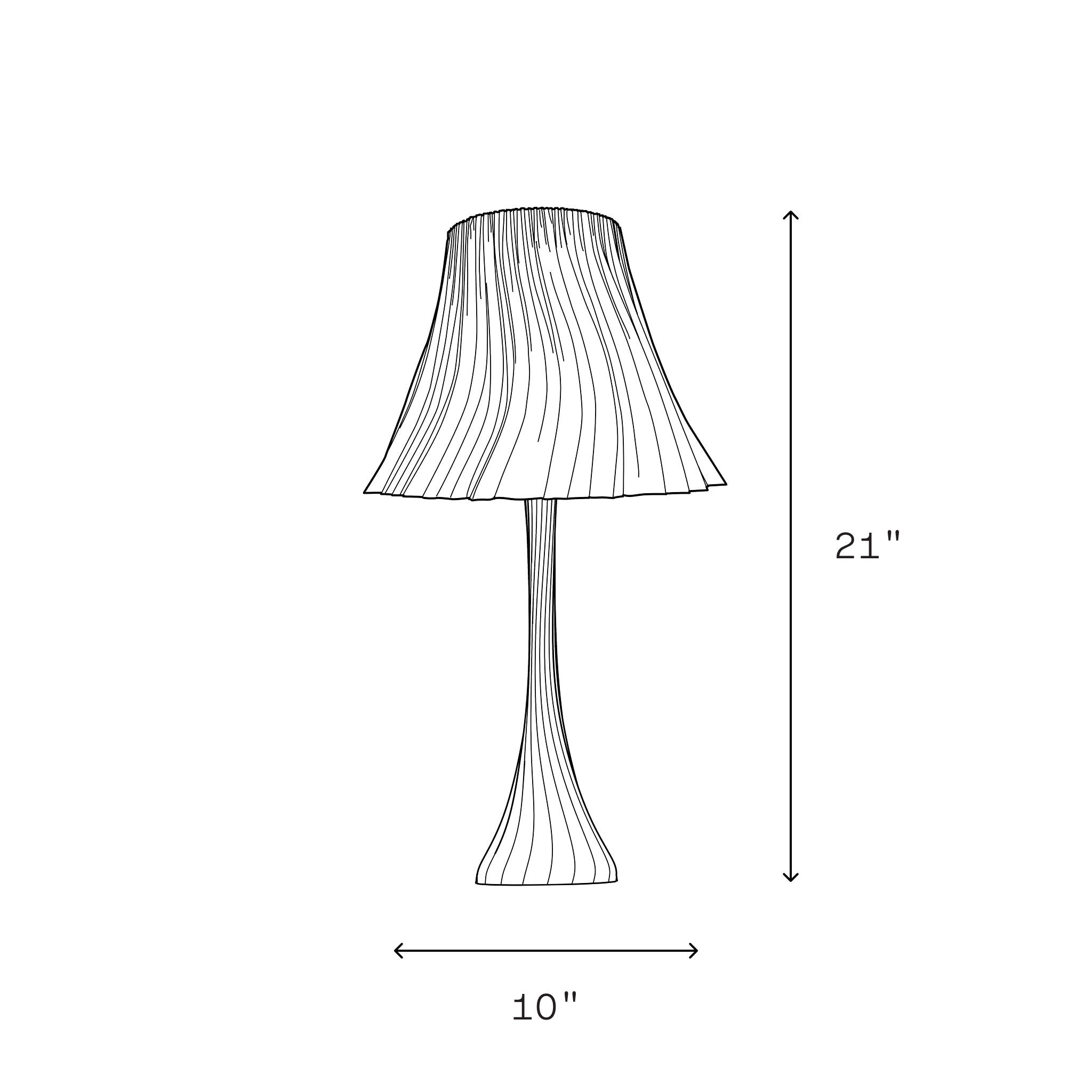 Pleated Skirt Lamp *3D Printed